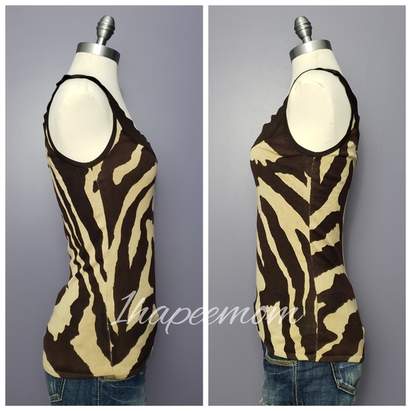 Cache Top Blouse Zebra Animal Print - Picture 3 of 8